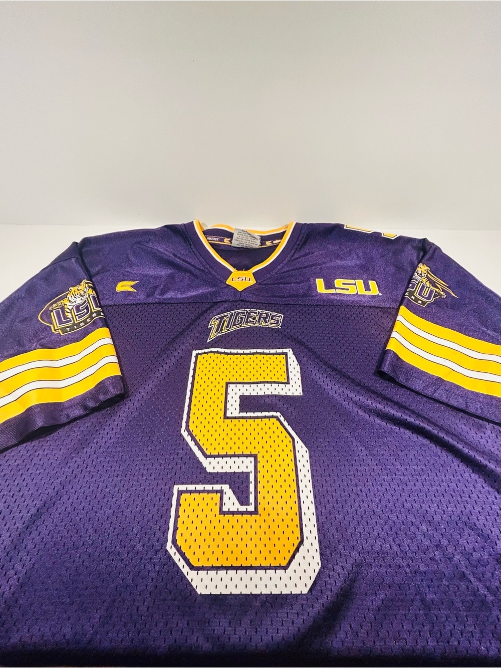 Vintage LSU Tigers Football Jersey Purple #5 Colosseum Athletics Y2K Men XL XXL